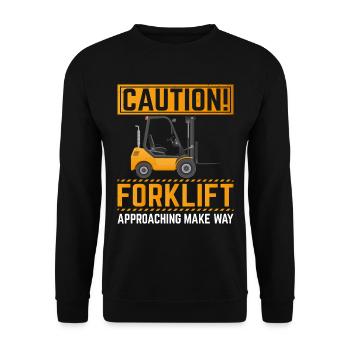 Forklift Driver Forklift Forklift Driver - Unisex Sweatshirt - black - Front - Alina (178cm) & Michal (187cm)