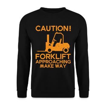 Conducteur de chariot élévateur de fourche Conducteur de chariot élévateur - Sweat-shirt Unisexe - noir - Devant - Alina (178cm) & Michal (187cm)