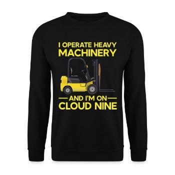 Forklift Driver Forklift Forklift Driver - Unisex Sweatshirt - black - Front - Alina (178cm) & Michal (187cm)