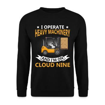 Forklift Driver Forklift Forklift Driver - Unisex Sweatshirt - black - Front - Alina (178cm) & Michal (187cm)