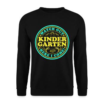 Kindergarten Kindergärtner Lehrer Regenbogenfarben - Unisex Pullover - Schwarz - Vorne - Alina (178cm) & Michal (187cm)