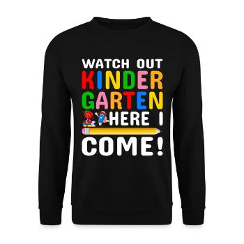 Kindergarten Kindergärtner Lehrer Regenbogenfarben - Unisex Pullover - Schwarz - Vorne - Alina (178cm) & Michal (187cm)
