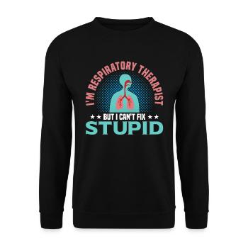 Respiratory Therapists Respiratory Therapist Occupational Therapists - Unisex Sweatshirt - black - Front - Alina (178cm) & Michal (187cm)