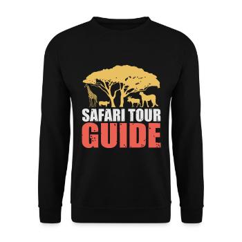 Safari Faune Afrique Le Big 5 Zoologie - Sweat-shirt Unisexe - noir - Devant - Alina (178cm) & Michal (187cm)