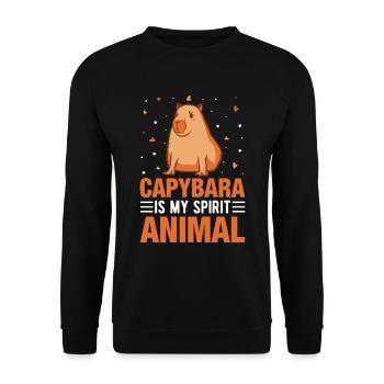 Capybara rongeur capybara capybara - Sweat-shirt Unisexe - noir - Devant - Alina (178cm) & Michal (187cm)