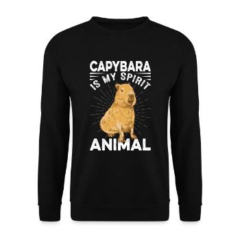 Capybara rongeur capybara capybara - Sweat-shirt Unisexe - noir - Devant - Alina (178cm) & Michal (187cm)
