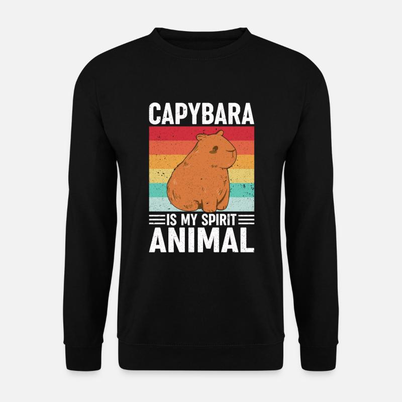 Capybara Nagetier Wasserschwein - Unisex Pullover - Schwarz