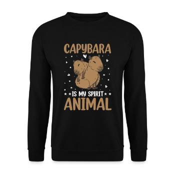 Capybara rongeur capybara capybara - Sweat-shirt Unisexe - noir - Devant - Alina (178cm) & Michal (187cm)