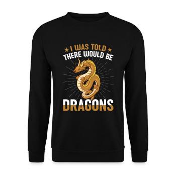 Dass Es Drachen Renaissance Fair Geben Würde - Unisex Pullover - Schwarz - Vorne - Alina (178cm) & Michal (187cm)