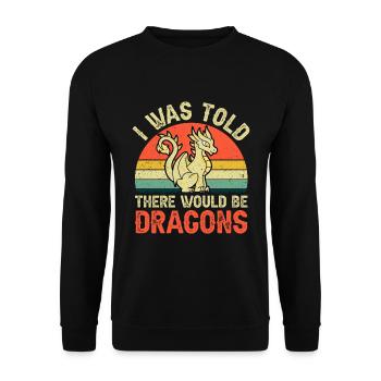 Dass Es Drachen Renaissance Fair Geben Würde - Unisex Pullover - Schwarz - Vorne - Alina (178cm) & Michal (187cm)