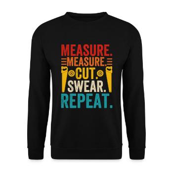 Wood turning, wood turners, carpenters, carpenters - Unisex Sweatshirt - black - Front - Alina (178cm) & Michal (187cm)