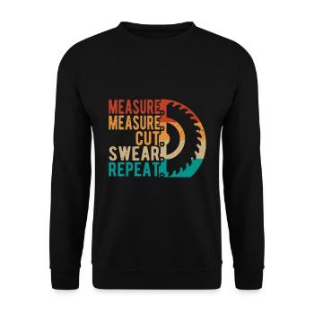 Wood turning, wood turners, carpenters, carpenters - Unisex Sweatshirt - black - Front - Alina (178cm) & Michal (187cm)