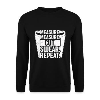 Wood turning, wood turners, carpenters, carpenters - Unisex Sweatshirt - black - Front - Alina (178cm) & Michal (187cm)