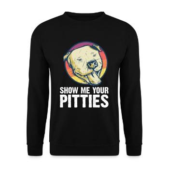 Pitbull Bulldog Terrier Chien Chien Chien Amoureux - Sweat-shirt Unisexe - noir - Devant - Alina (178cm) & Michal (187cm)