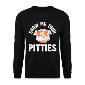 Pitbull Bulldog Terrier Chien Chien Chien Amoureux - Sweat-shirt Unisexe - noir - Devant - Alina (178cm) & Michal (187cm)