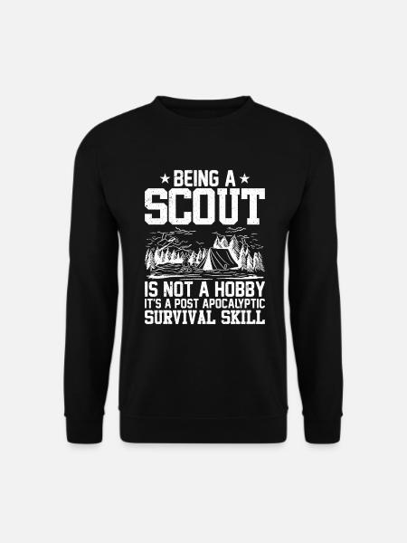 At være spejder er ikke en hobbyspejdergave - Unisex sweater - sort