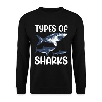 Always be yourself You can be a shark - Unisex Sweatshirt - black - Front - Alina (178cm) & Michal (187cm)