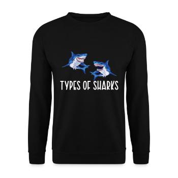 Always be yourself You can be a shark - Unisex Sweatshirt - black - Front - Alina (178cm) & Michal (187cm)