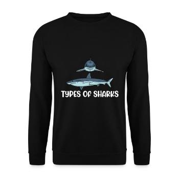 Always be yourself You can be a shark - Unisex Sweatshirt - black - Front - Alina (178cm) & Michal (187cm)