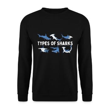 Always be yourself You can be a shark - Unisex Sweatshirt - black - Front - Alina (178cm) & Michal (187cm)