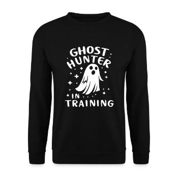 Paranormal investigator Ghost Hunter in training - Unisex Sweatshirt - black - Front - Alina (178cm) & Michal (187cm)