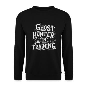 Paranormal investigator Ghost Hunter in training - Unisex Sweatshirt - black - Front - Alina (178cm) & Michal (187cm)