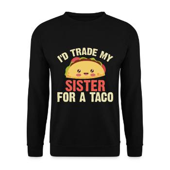 Cinco De May Outfit Taco Mexicain - Sweat-shirt Unisexe - noir - Devant - Alina (178cm) & Michal (187cm)