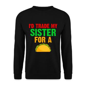 Cinco De May Outfit Taco Mexicain - Sweat-shirt Unisexe - noir - Devant - Alina (178cm) & Michal (187cm)