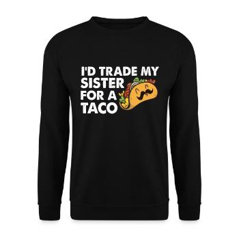 Cinco De May Outfit Taco Mexicain - Sweat-shirt Unisexe - noir - Devant - Alina (178cm) & Michal (187cm)