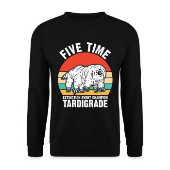 Microbiology -Biologist Gift Tardigrades - Unisex Sweatshirt - black - Front - Alina (178cm) & Michal (187cm)