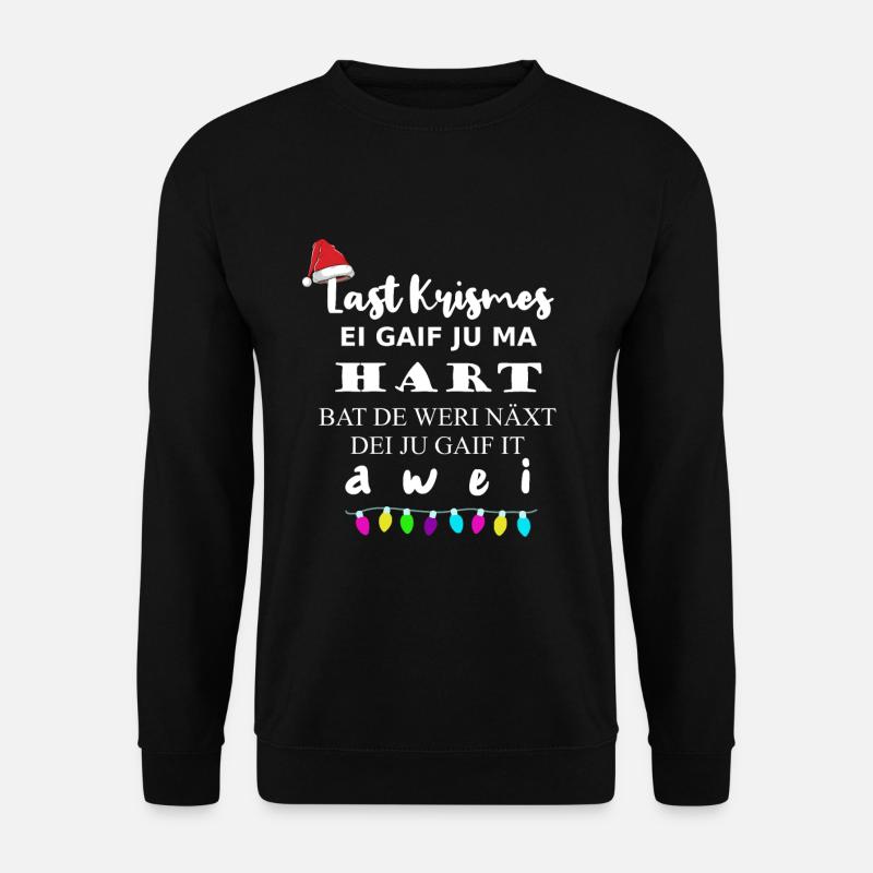 Weihnachten 80er Ohrwurm lustig Schlager Musik Fun - Unisex Pullover - Schwarz