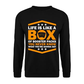 Kartenspiel Kartenspieler Pokern - Unisex Pullover - Schwarz - Vorne - Alina (178cm) & Michal (187cm)