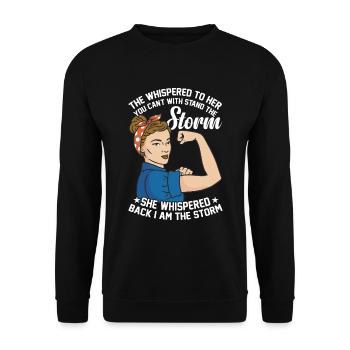 They whispered that they didn't want to talk to the stormwomen. - Unisex Sweatshirt - black - Front - Alina (178cm) & Michal (187cm)