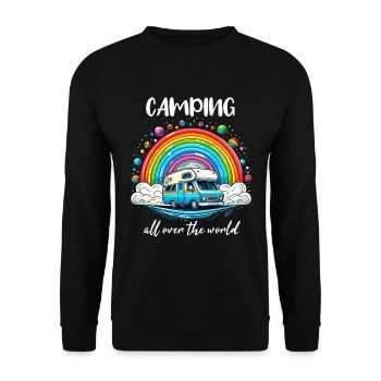 Camping dans le monde entier Tour du monde Limitless - Sweat-shirt Unisexe - noir - Devant - Alina (178cm) & Michal (187cm)