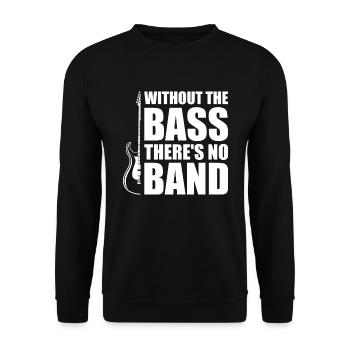 Without The Bass There's No Band Bassist Gitarre - Unisex Pullover - Schwarz - Vorne - Alina (178cm) & Michal (187cm)