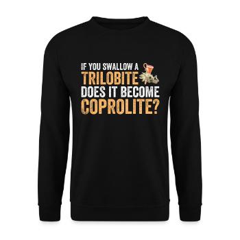 Archaeology, Trilobite, Fossil, Paleontologist - Unisex Sweatshirt - black - Front - Alina (178cm) & Michal (187cm)