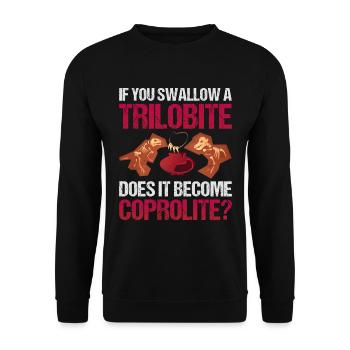 Archaeology Trilobite Fossil Paleontologist - Unisex Sweatshirt - black - Front - Alina (178cm) & Michal (187cm)