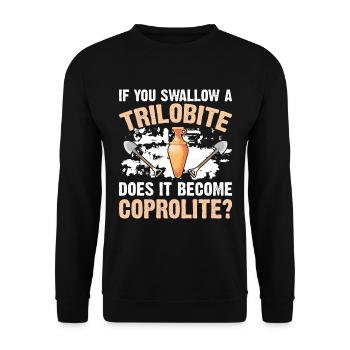 Archaeology, Trilobite, Fossil, Paleontologist - Unisex Sweatshirt - black - Front - Alina (178cm) & Michal (187cm)