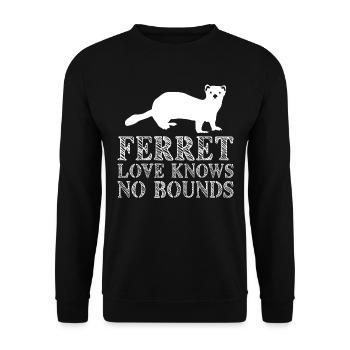 Ferret Paws Frettchenliebhaber-kleidung Für Männer - Unisex Pullover - Schwarz - Vorne - Alina (178cm) & Michal (187cm)