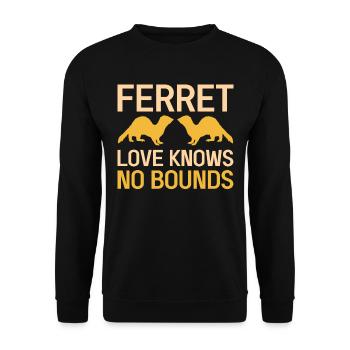 Entfessle Deinen Inneren Frettchenliebhaber Mit - Unisex Pullover - Schwarz - Vorne - Alina (178cm) & Michal (187cm)