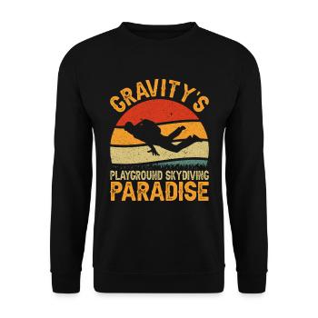 Parachutisme et sports extrêmes - Sweat-shirt Unisexe - noir - Devant - Alina (178cm) & Michal (187cm)