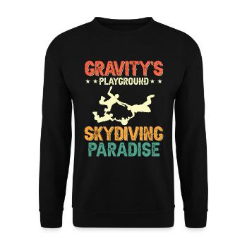 Parachutisme Parachutisme - Sweat-shirt Unisexe - noir - Devant - Alina (178cm) & Michal (187cm)