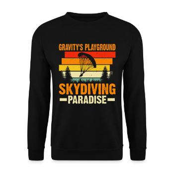 Parachutisme Parachutisme - Sweat-shirt Unisexe - noir - Devant - Alina (178cm) & Michal (187cm)