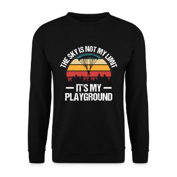 Skydiving Skydiving - Unisex Sweatshirt - black - Front - Alina (178cm) & Michal (187cm)