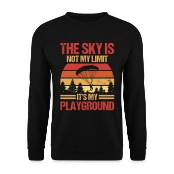 Skydiving Skydiving - Unisex Sweatshirt - black - Front - Alina (178cm) & Michal (187cm)