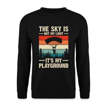 Parachutisme Parachutisme - Sweat-shirt Unisexe - noir - Devant - Alina (178cm) & Michal (187cm)