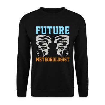 Weather forecast for future meteorologists for - Unisex Sweatshirt - black - Front - Alina (178cm) & Michal (187cm)