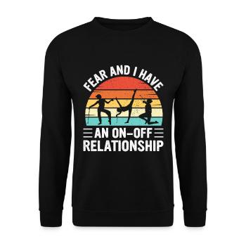 La peur et j’ai une relation intermittente - Sweat-shirt Unisexe - noir - Devant - Alina (178cm) & Michal (187cm)