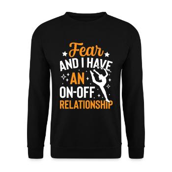 Baton Twirler Fear On-off Relationship Design - Unisex Sweatshirt - black - Front - Alina (178cm) & Michal (187cm)