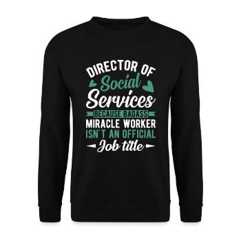 Design inspiration for powerful directors - Unisex Sweatshirt - black - Front - Alina (178cm) & Michal (187cm)